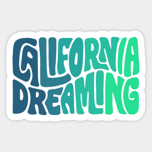 California Dreaming Ombre Word Art Sticker